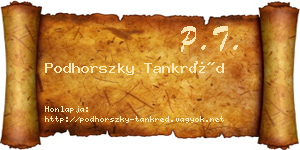 Podhorszky Tankréd névjegykártya